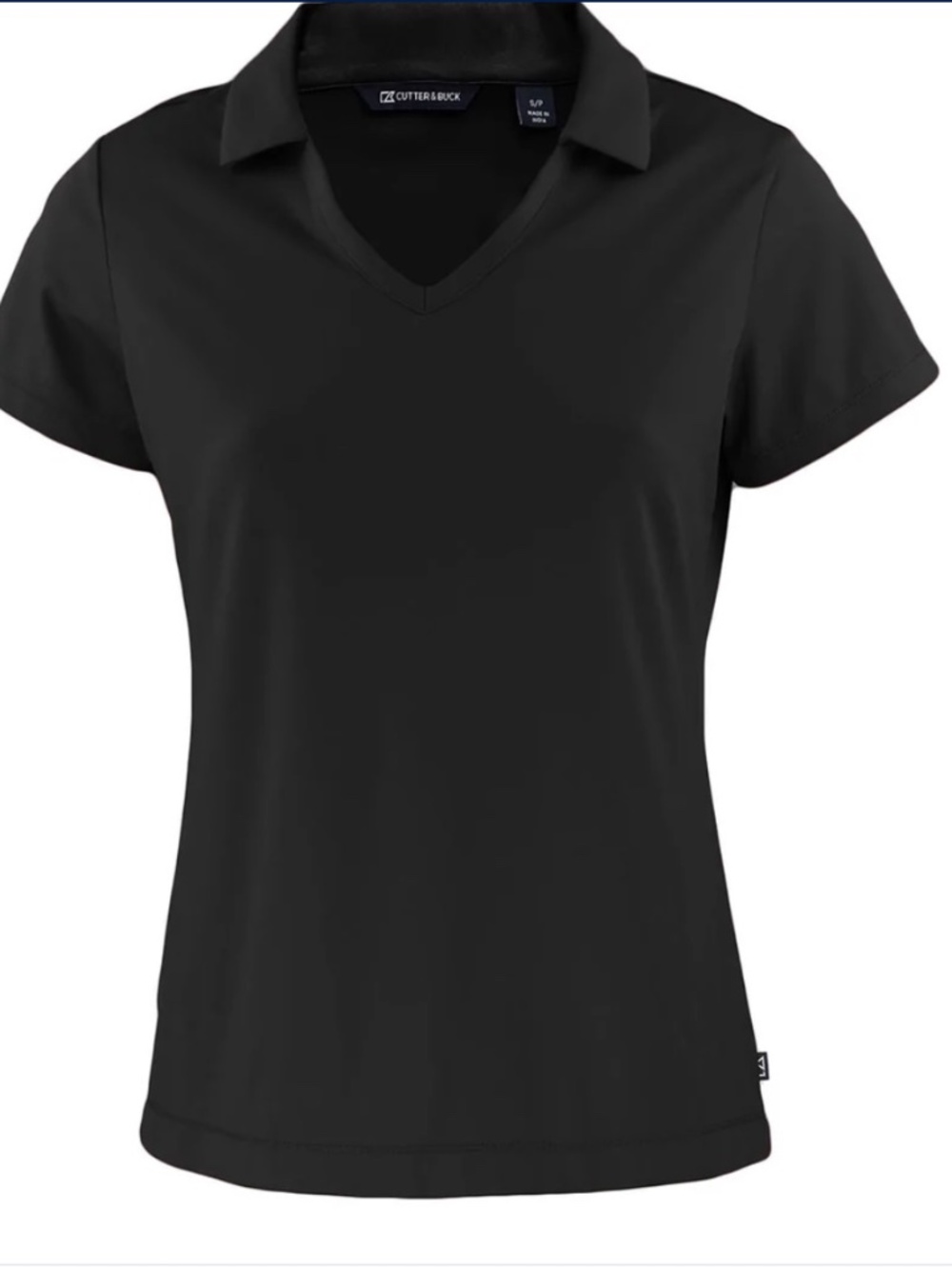 Cutter & Buck Women's Black Daybreak Eco Recycled V-neck Polo